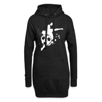 Frauenfußball - Hoodie-Kleid - Schwarz - Vorne