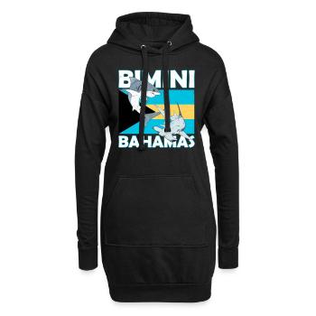 Bimini Bahamas Flagge - Hoodie-Kleid - Schwarz - Vorne