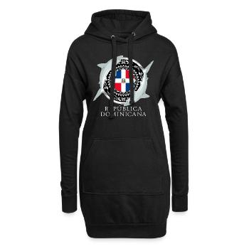 Requin de récif des Caraïbes République dominicaine - Sweat-shirt à capuche long Femme - noir - Devant