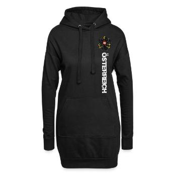 Österreich Retro Style - Hoodie-Kleid - Schwarz - Vorne