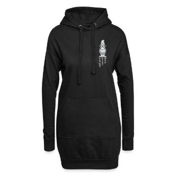 Pull de Noël - Noël - Nain - Gnome - Sweat-shirt à capuche long Femme - noir - Devant