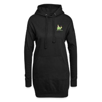 PARTY HARD Schildkröte mit Partyhut - Hoodie-Kleid - Schwarz - Vorne