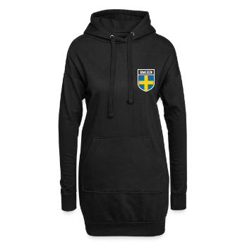 Schweden - Nationalfahne im Wappen Sweden - Hoodie-Kleid - Schwarz - Vorne