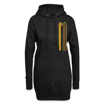 motif de rayures verticales / vecteur - Sweat-shirt à capuche long Femme - noir - Devant