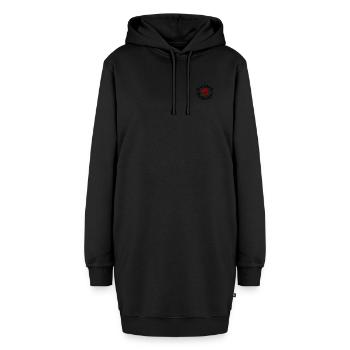 Die blühende Rose der Liebe: Wahre Liebe Das Beste - Hoodie-Kleid - Schwarz - Vorne - AI Model Female 172 light (172cm)