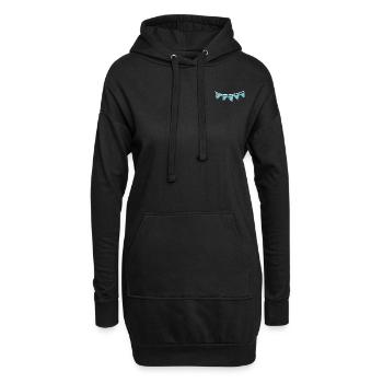 Wimpel Girlande _outline_white_blue - Hoodie-Kleid - Schwarz - Vorne