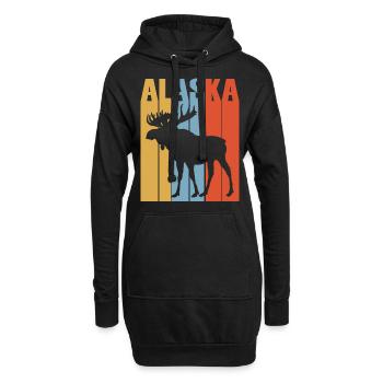 Alaska Moose Travel Vacation Voyageurs Randonnée - Sweat-shirt à capuche long Femme - noir - Devant