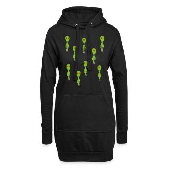 Aliens - Hoodie-Kleid - Schwarz - Vorne