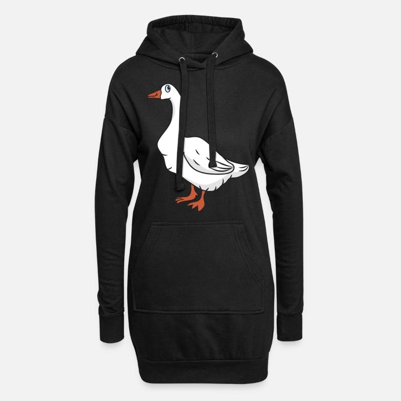 Gans - Hoodie-Kleid - Schwarz