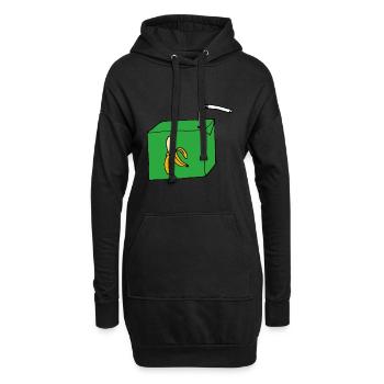 Boire de la banane - Sweat-shirt à capuche long Femme - noir - Devant