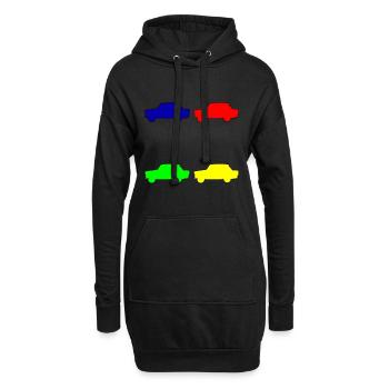   coloré - Sweat-shirt à capuche long Femme - noir - Devant