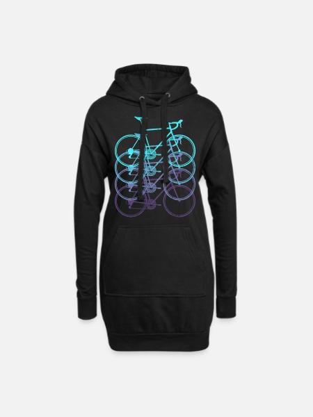 Rennrad Fahrrad Radsport Rennradfahrer Geschenk - Hoodie-Kleid - Schwarz