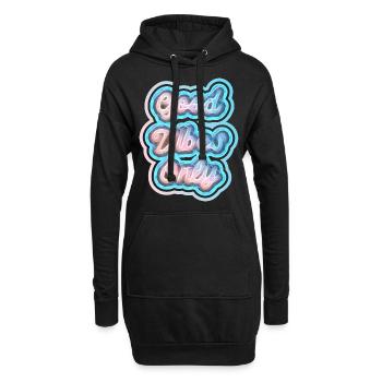 Good Vibes 1 (R) - Hoodie-Kleid - Schwarz - Vorne