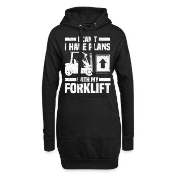 Gabelstaplerfahrer | Gabelstapler Beruf Geschenke - Hoodie-Kleid - Schwarz - Vorne