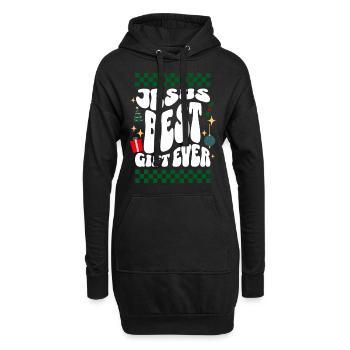 Jesus Best Gift Ever - Christians Retro Ugly Xmas - Hoodie-Kleid - Schwarz - Vorne