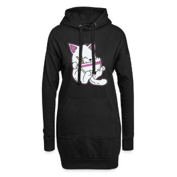 Japan Anime T-Shirt Geschenk Manga Katzen pop - Hoodie-Kleid - Schwarz - Vorne