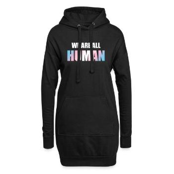 Nous sommes tous humains - LGBT CSD Transgender Trans - Sweat-shirt à capuche long Femme - noir - Devant