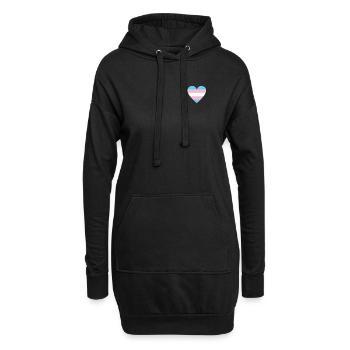 Trans Herz - LGBT CSD Transgender Transsexual - Hoodie Dress - black - Front