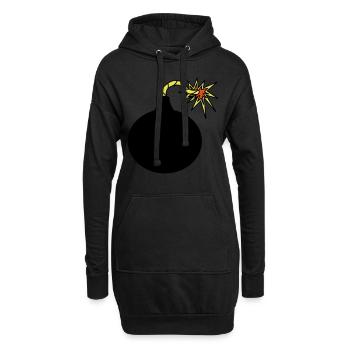 Bombe Zünschnur idée cadeau explosion d'incendie - Sweat-shirt à capuche long Femme - noir - Devant
