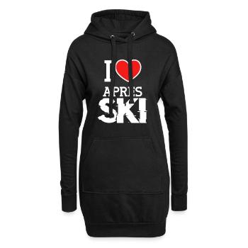 Apres Ski - Sweat-shirt à capuche long Femme - noir - Devant