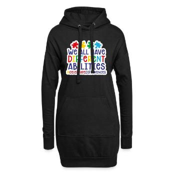 Autism - Hoodie-Kleid - Schwarz - Vorne