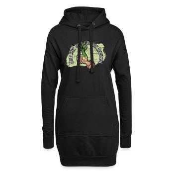 Gärtner Garten - Hoodie-Kleid - Schwarz - Vorne