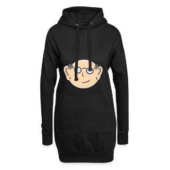 Opa Zeichnung Geschenk Geschenkidee Großeltern - Hoodie-Kleid - Schwarz - Vorne