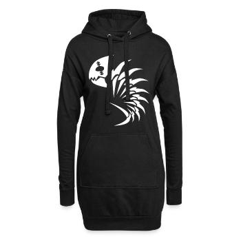 Pastafarian Jolly Pirate Fish Spaghetti Monster - Sweat-shirt à capuche long Femme - noir - Devant
