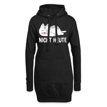 Bitte nicht Heute Müde Katze will schlafen Katzen - Hoodie-Kleid - Schwarz - Vorne