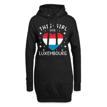 Drapeau luxembourgeois Drapeau luxembourgeois Accueil - Sweat-shirt à capuche long Femme - noir - Devant