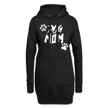 Dog mom. Maman d'un chien. - Sweat-shirt à capuche long Femme - noir - Devant