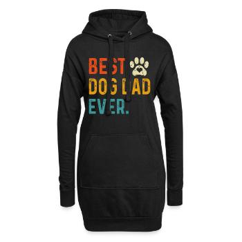 Jahrgang bester Hundepapa aller Zeiten, Hund Papa Geschenk - Hoodie-Kleid - Schwarz - Vorne