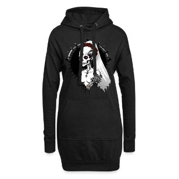 Bride Skull // Skull Bride // Wedding FS0152 - Hoodie Dress - black - Front