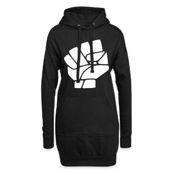 Revolution hand - Hoodie-Kleid - Schwarz - Vorne