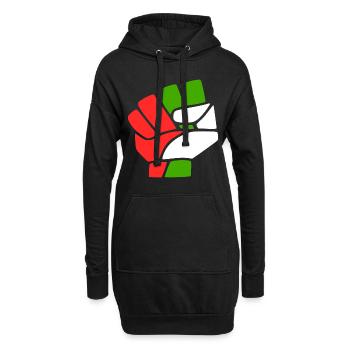 Palestina - Hoodie-Kleid - Schwarz - Vorne