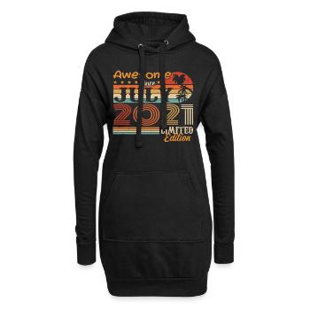 Juli 2021 Juli Geburtstagsgeschenk Juli 2021 - Hoodie-Kleid - Schwarz - Vorne