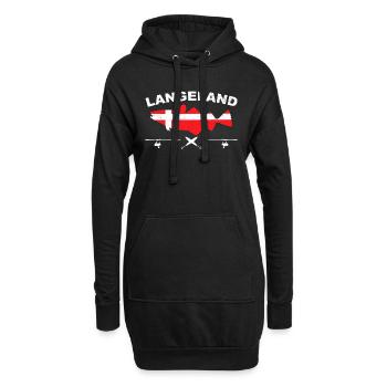Langeland Angeln Dänemark Dorsch - Hoodie-Kleid - Schwarz - Vorne