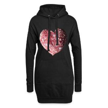 Mettherz - Hoodie-Kleid - Schwarz - Vorne
