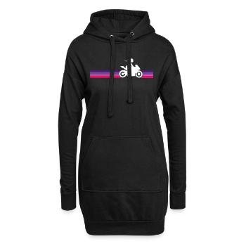 Motocycliste Supersport Bikergirl Nakedbike - Sweat-shirt à capuche long Femme - noir - Devant