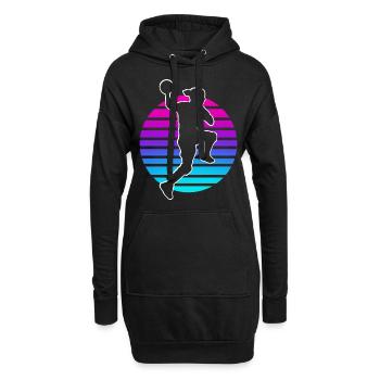 Handball Handball Joueur de handball féminin - Sweat-shirt à capuche long Femme - noir - Devant
