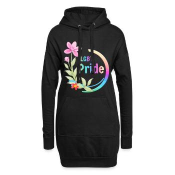 LGBT Stolz - Hoodie-Kleid - Schwarz - Vorne