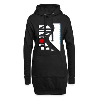 BONN - coordonnées longitude latitude - Sweat-shirt à capuche long Femme - noir - Devant