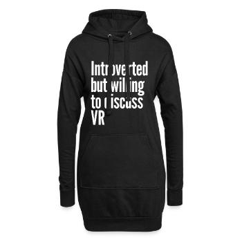 Introverti mais prêt à discuter de VR - Sweat-shirt à capuche long Femme - noir - Devant
