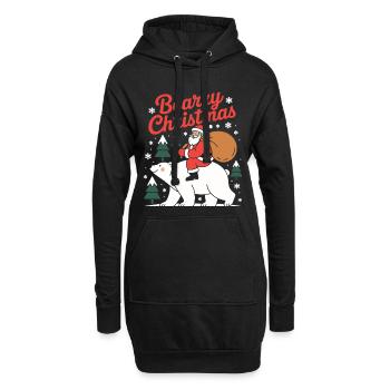 Ours de Noël Bearry Noël Noël - Sweat-shirt à capuche long Femme - noir - Devant