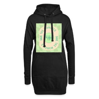 Save The Manuals Design für Petrolheads - grün - Hoodie-Kleid - Schwarz - Vorne