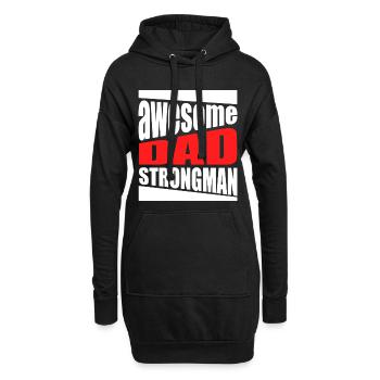 Awesome Dad Strongman Shirt - Hoodie-Kleid - Schwarz - Vorne