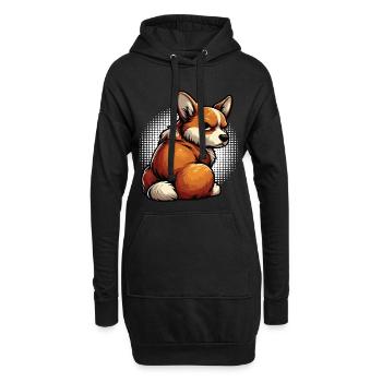 Corgi Corgis Welsh Corgi Propriétaires de Corgi Corgis - Sweat-shirt à capuche long Femme - noir - Devant