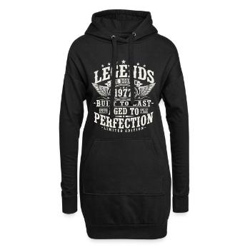 1977 Anniversaire vintage Born Legends - Sweat-shirt à capuche long Femme - noir - Devant