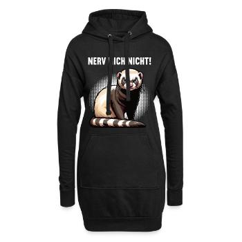 Nerv Mich Nicht Frettchen Frettchenbesitzer - Hoodie-Kleid - Schwarz - Vorne