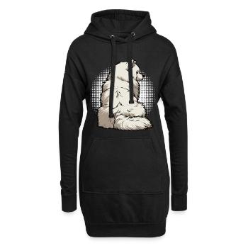 Samoyèdes Propriétaires de Samoyèdes Amants Samoyèdes - Sweat-shirt à capuche long Femme - noir - Devant